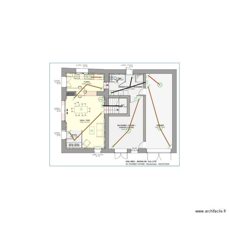 sylvain FF maison elec rdc. Plan de 0 pièce et 0 m2
