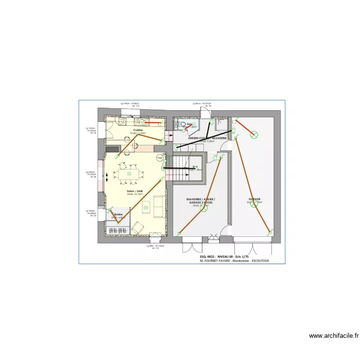 sylvain FF maison elec rdc. Plan de 