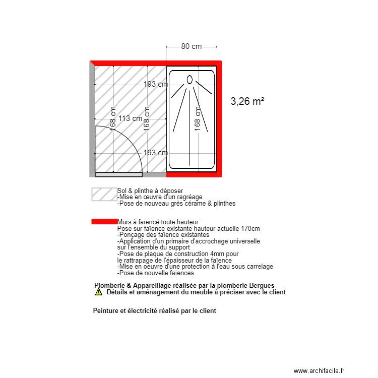 M Coste. Plan de 0 pièce et 0 m2