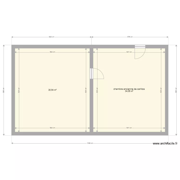 etat des lieux chambres. Plan de 