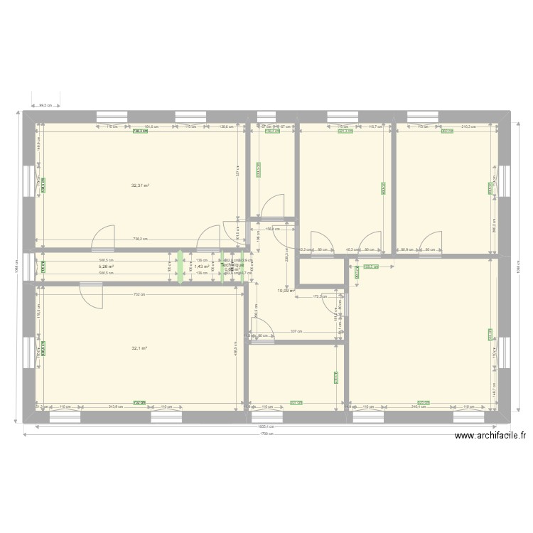 Baerenthal RDC et Etage 2020 B. Plan de 22 pièces et 313 m2