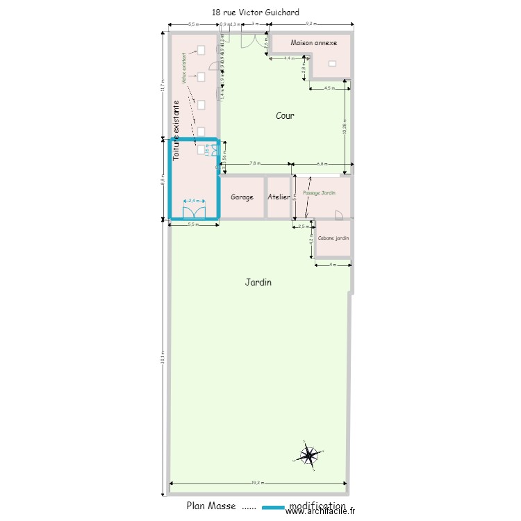 Plan Masse Etats des lieux. Plan de 9 pièces et 944 m2