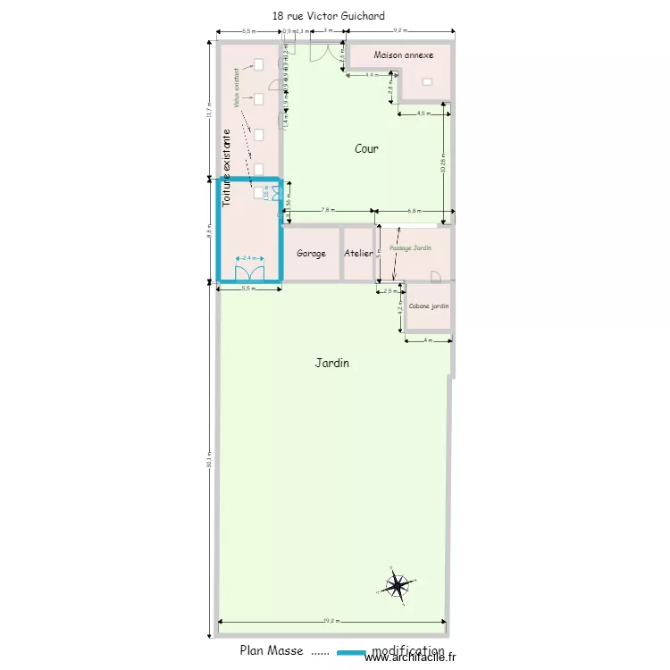 Plan Masse Etats des lieux. Plan de Plan Masse Etats des lieux. Plan de