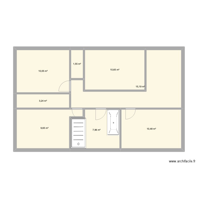 Pensionnat Proj. Plan de 9 pièces et 141 m2