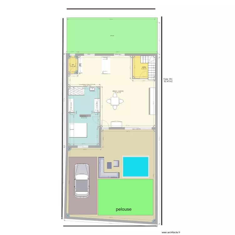 tout dernier plan sandy Rez de Chauss&eacute;e . Plan de 