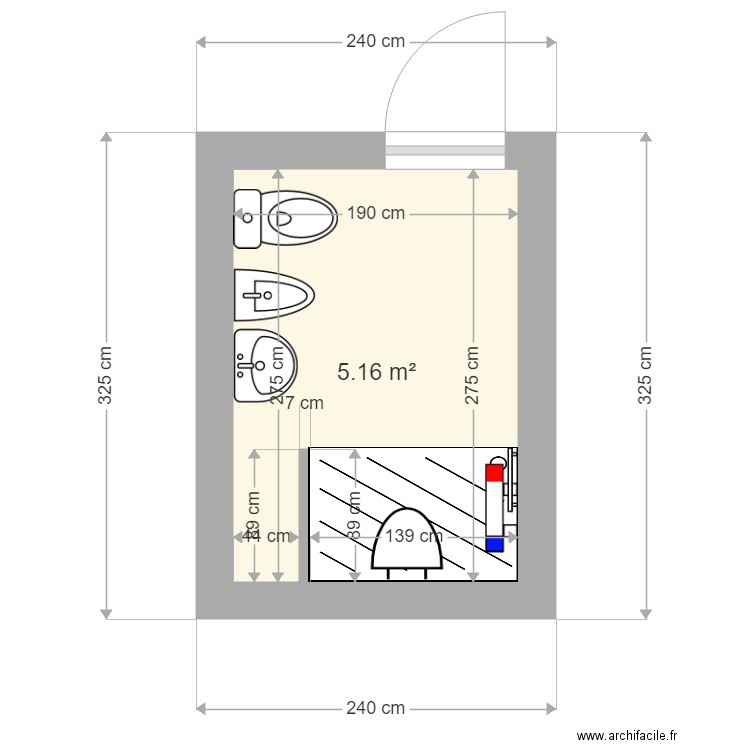 Faure Alain sdb apres Montagny. Plan de 0 pièce et 0 m2