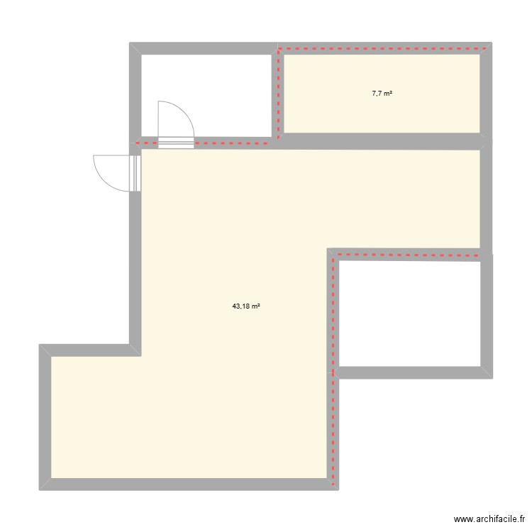 landi. Plan de 0 pièce et 0 m2