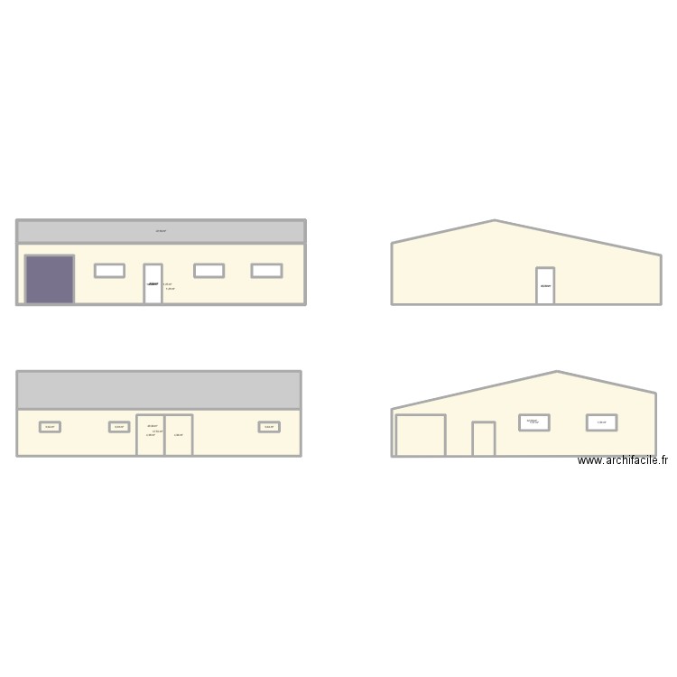 VUE DE FACADE. Plan de 19 pièces et 316 m2