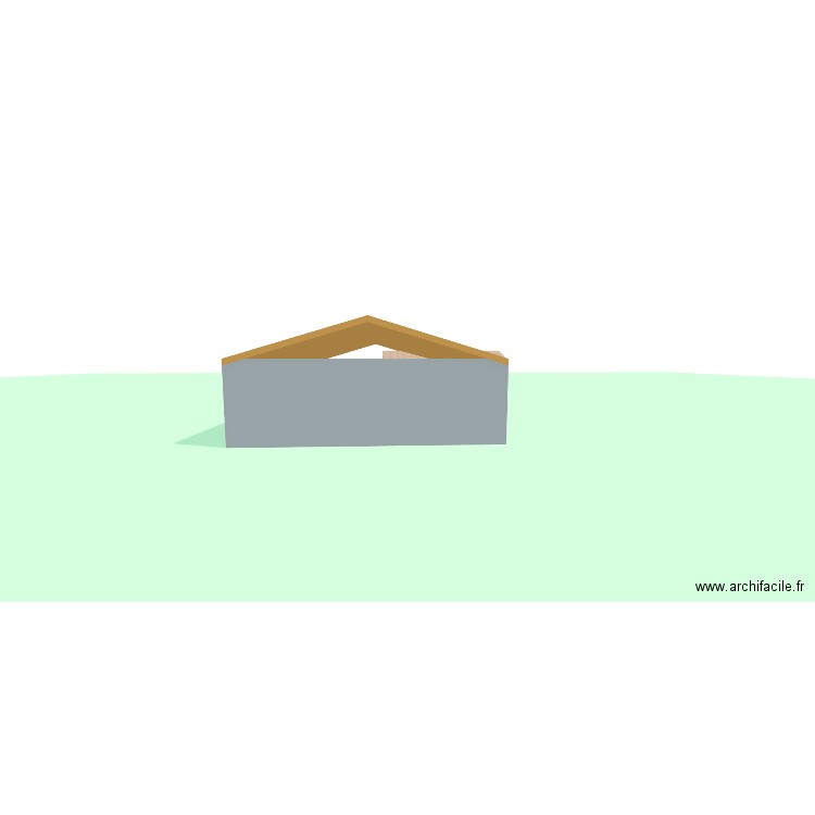 Maison Rouge. Plan de 2 pièces et 166 m2