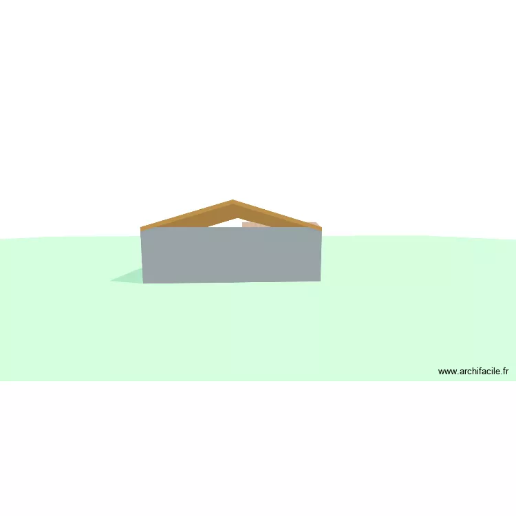 Maison Rouge. Plan de 2 pièces et 166 m²