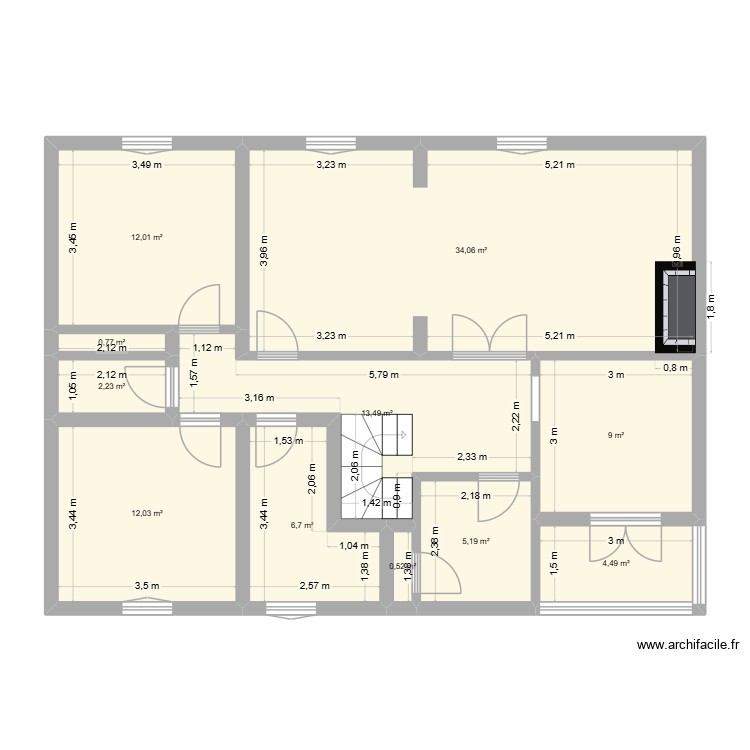 1er etage valdurenque. Plan de 0 pièce et 0 m2