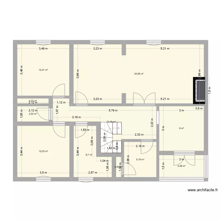 1er etage valdurenque. Plan de 11 et 101 m² 1er etage valdurenque. Plan de 11 et 101 m²