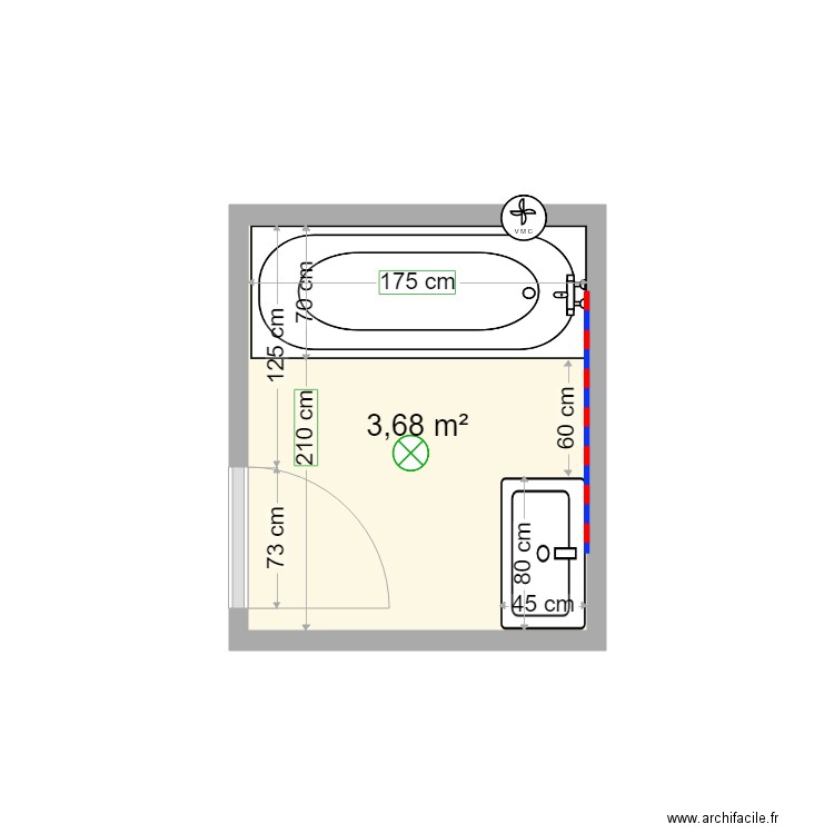 PERRICHON Existant. Plan de 0 pièce et 0 m2