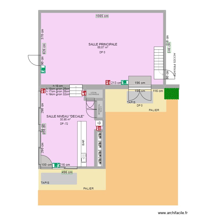 SALLE DE RECEPTION LA FONTAINE DU MONT AVANT TRAVAUX. Plan de 0 pièce et 0 m2