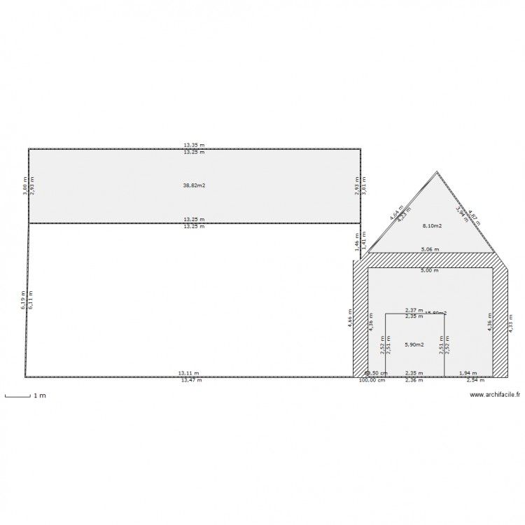 Bloc habitation stockage face. Plan de 0 pièce et 0 m2