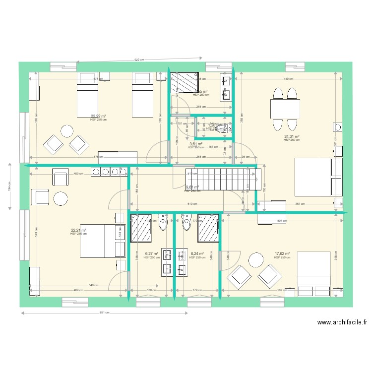 Caro modification Etage 4. Plan de 0 pièce et 0 m2