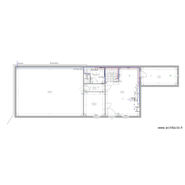 Saint Antheme RDC bis plomberie. Plan de 0 pièce et 0 m2