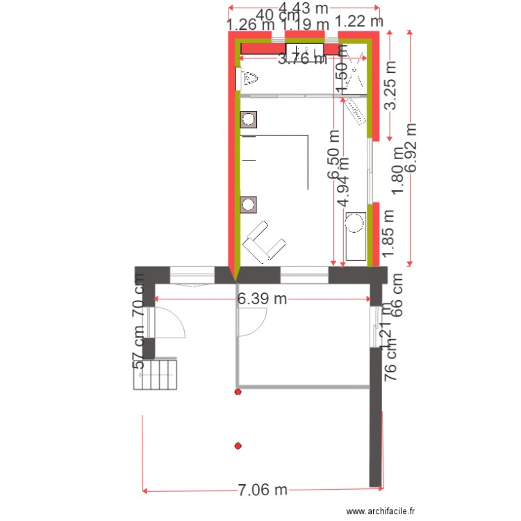 projet amenagement. Plan de 0 pièce et 0 m2