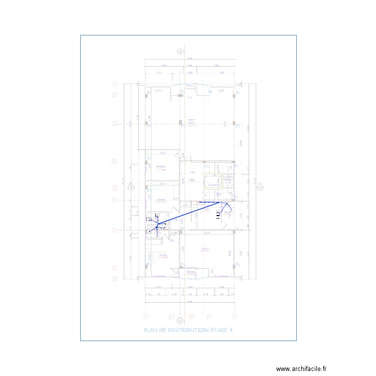 Alimentation eau froide Etage 4. Plan de 0 pièce et 0 m2