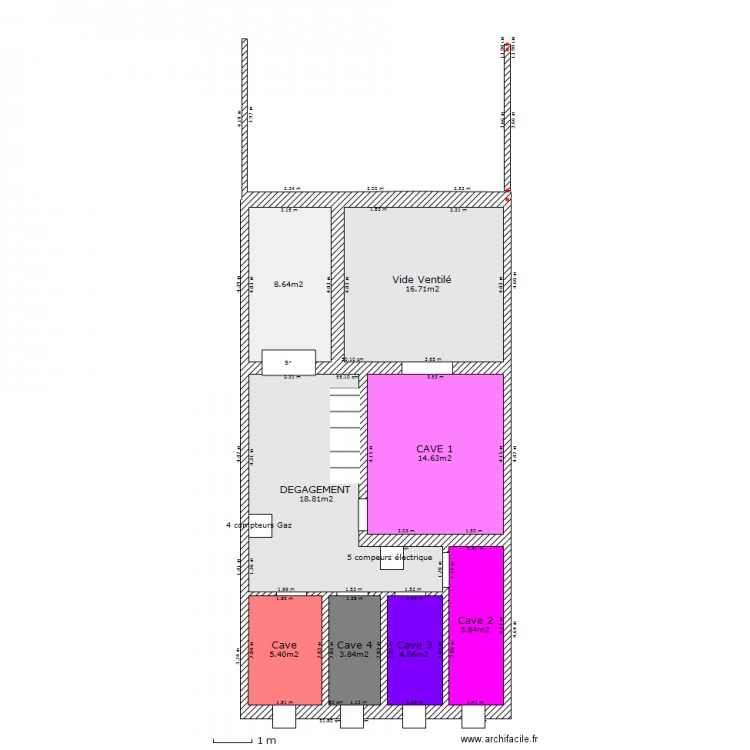 chazal.Caves. Plan de 0 pièce et 0 m2