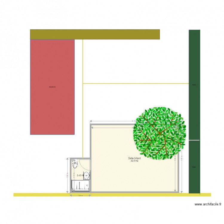 projet véranda. Plan de 0 pièce et 0 m2