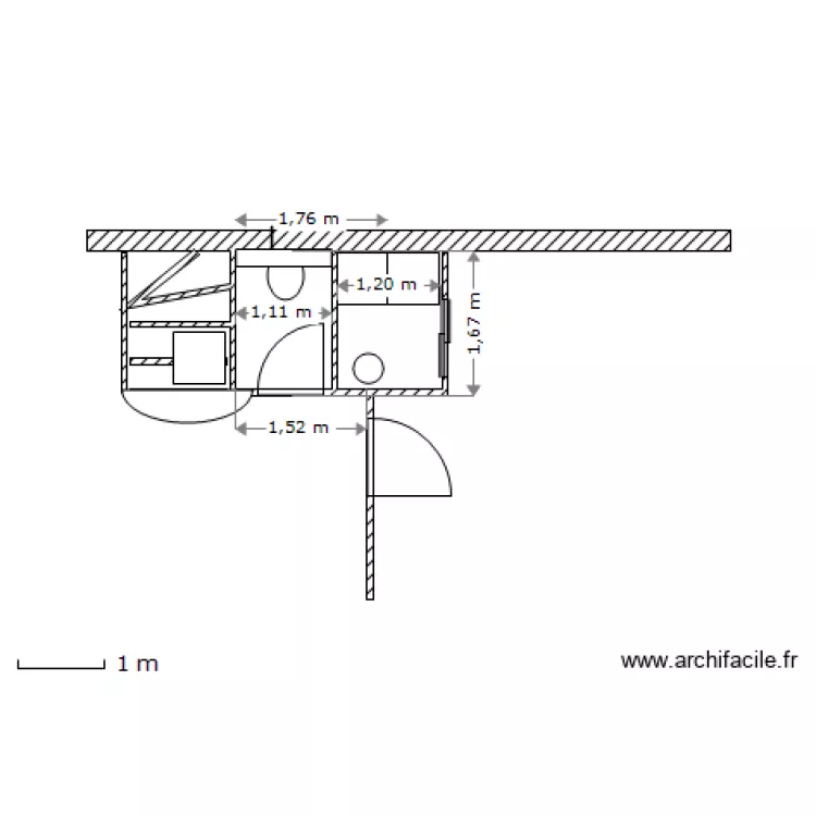 am&eacute;nagement coin Lave Linge. Plan de 