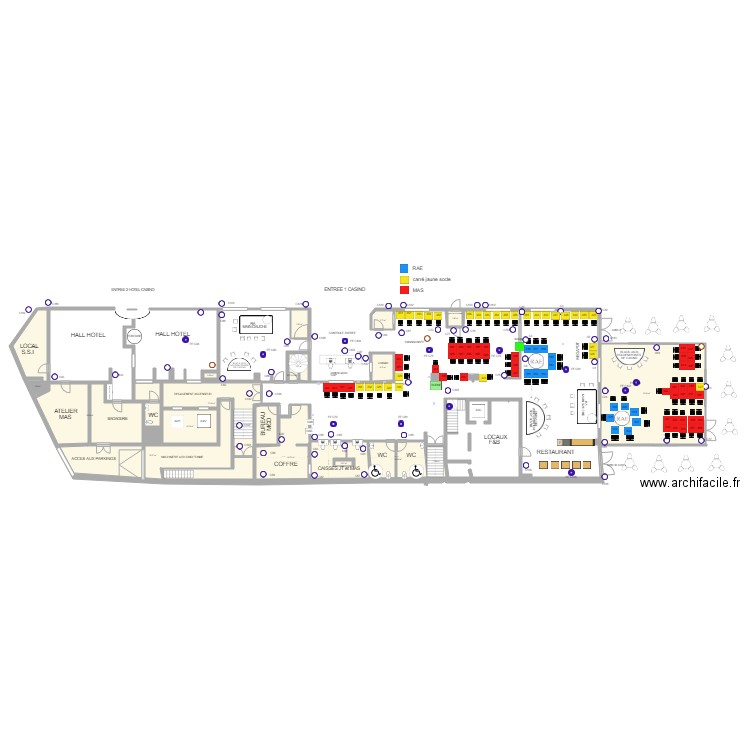 Plan de salle RDC au 1er septembre. Plan de 0 pièce et 0 m2