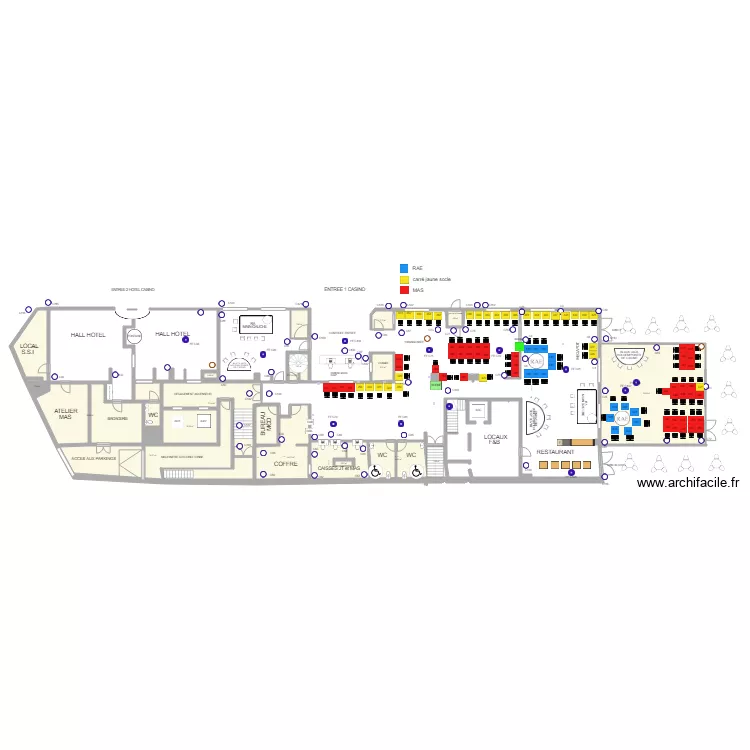 Plan de salle RDC au 1er septembre. Plan de 