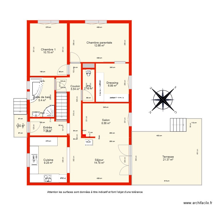 BI 4424 rdc côté. Plan de 0 pièce et 0 m2