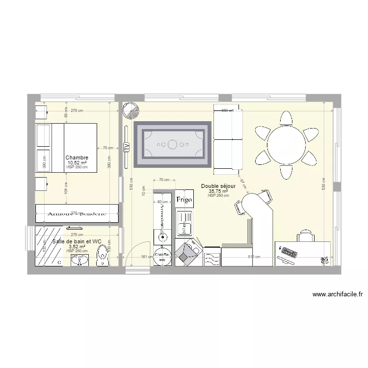 bel oeil  plan projet am&eacute;nag&eacute; r&eacute;duit. Plan de 