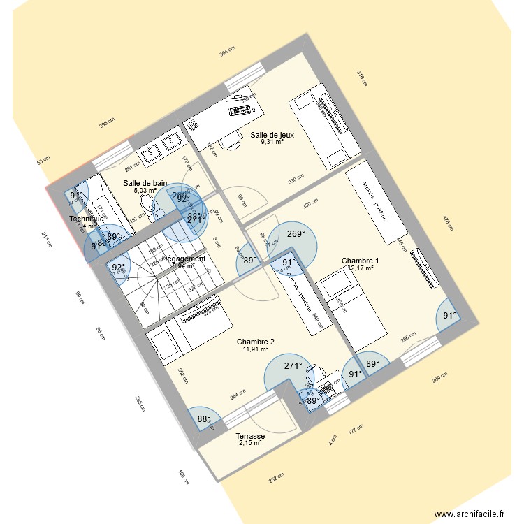 Nogent-Sur-Marne _ Surelevation_Découpage. Plan de 21 pièces et 136 m2