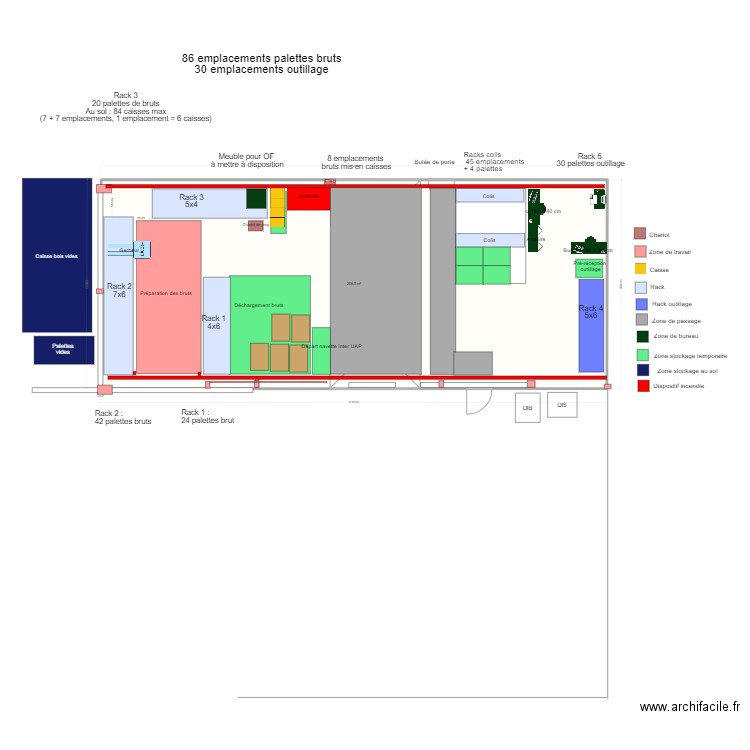 Réception UAP3 v19. Plan de 1 pièce et 207 m2