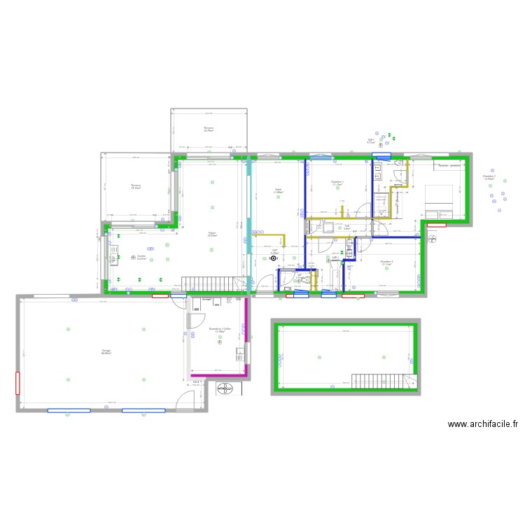 Vaunaveys Plan Travaux variante 3. Plan de 0 pièce et 0 m2