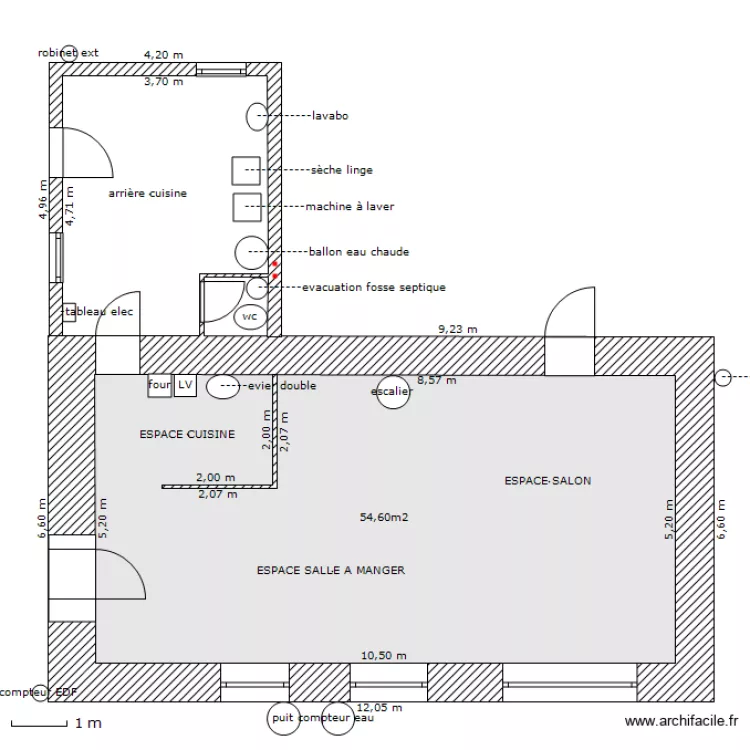 rez de chaussé. Plan de rez de chaussé. Plan de