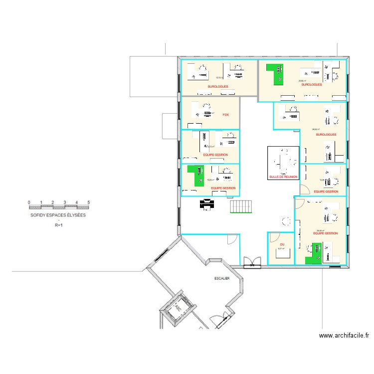 1ER ETAGE 307 VERSION finale. Plan de 0 pièce et 0 m2