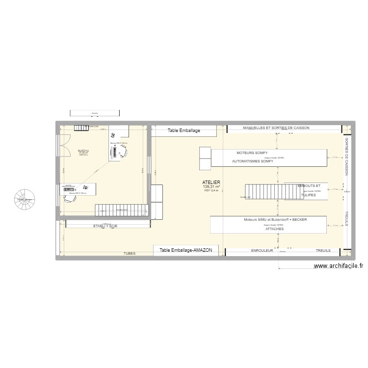 PLan sequestre 1. Plan de 2 pièces et 177 m2