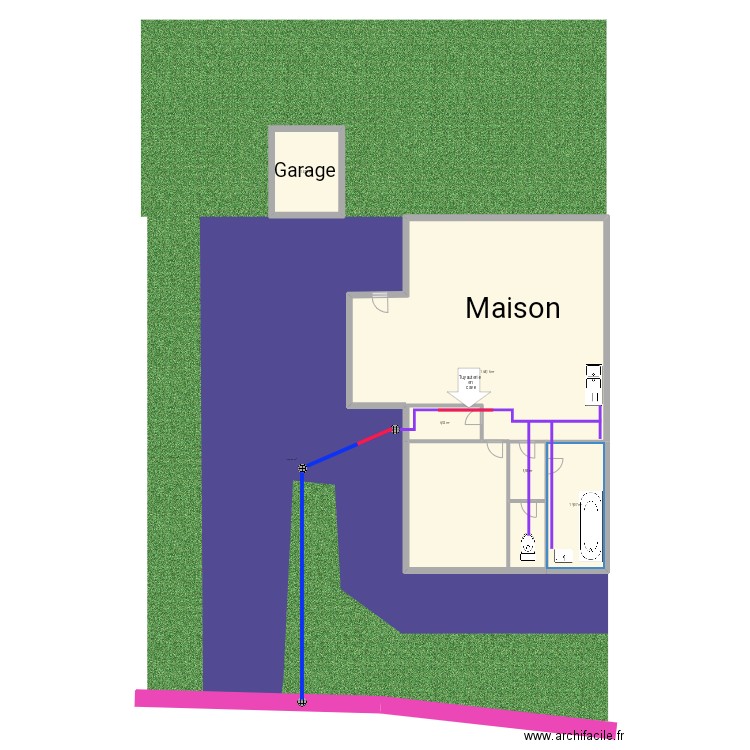 15  Bully-les-Mines . Plan de 5 pièces et 210 m2