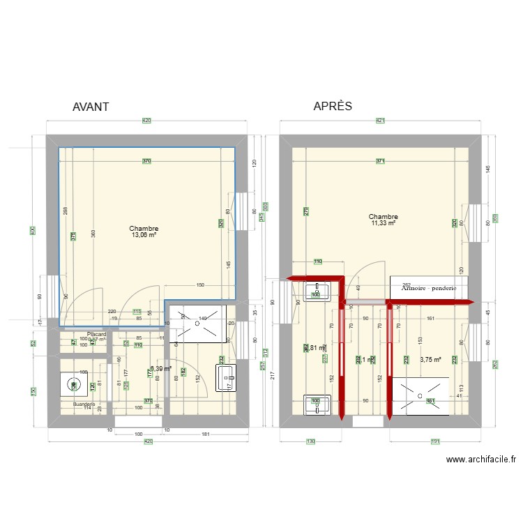 Annexe Suzac V2. Plan de 7 pièces et 40 m2