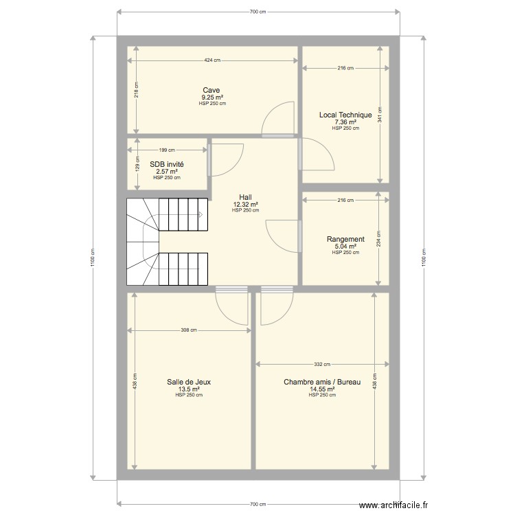 Sous sol 1. Plan de 0 pièce et 0 m2