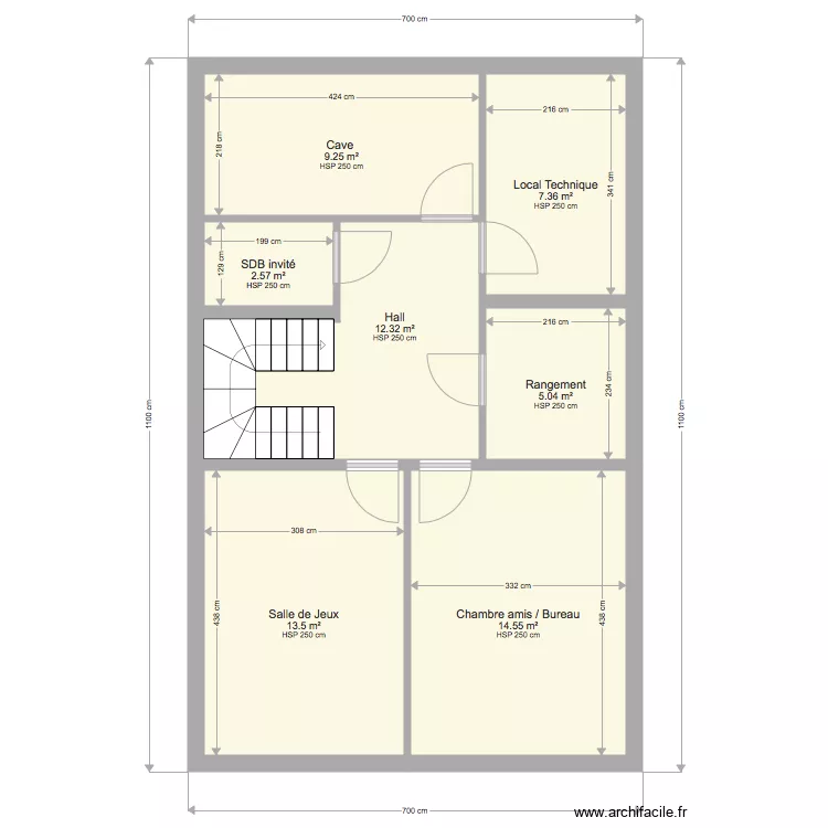 Sous sol 1. Plan de Sous sol 1. Plan de