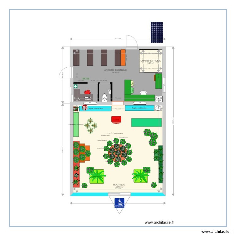 boutique. Plan de 0 pièce et 0 m2