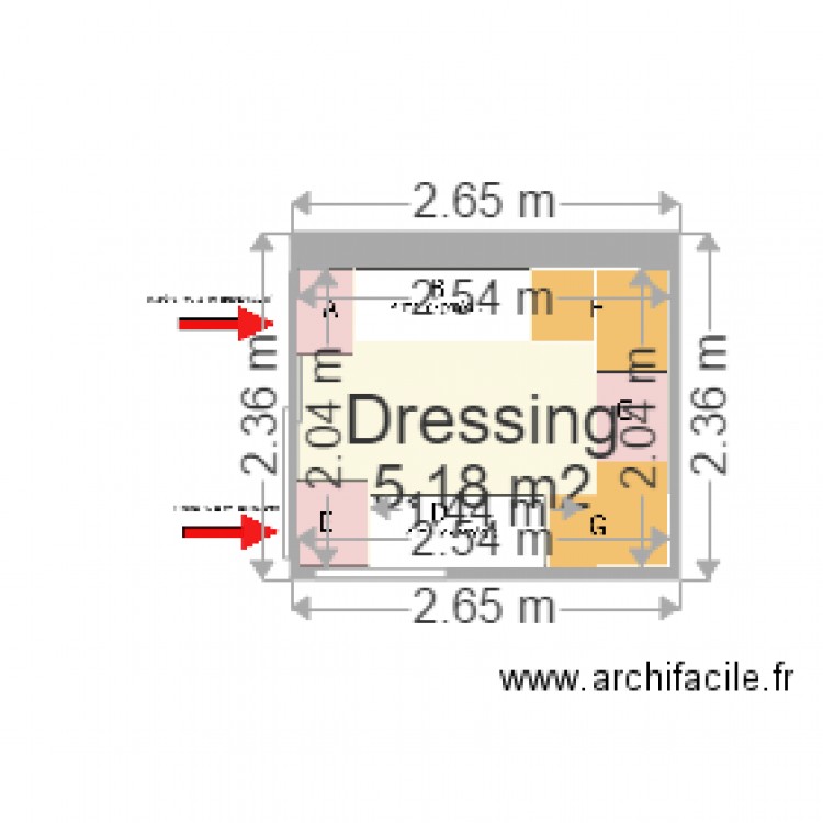 dressing 1. Plan de 0 pièce et 0 m2