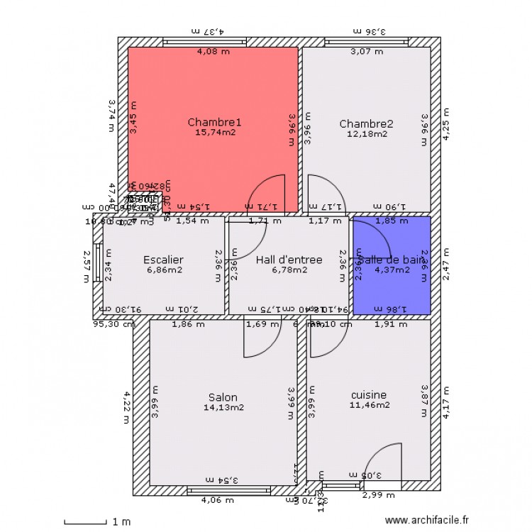 Maison RDC. Plan de 0 pièce et 0 m2