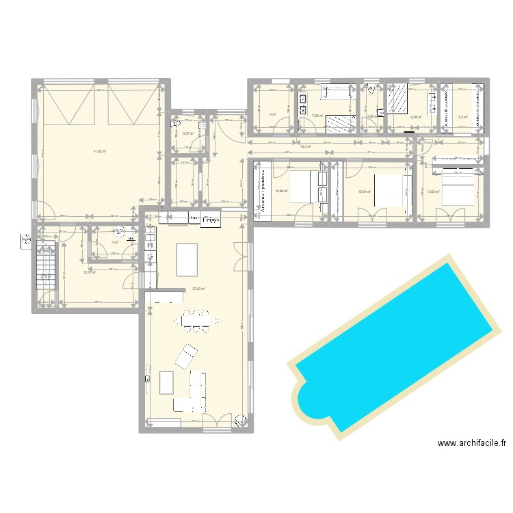 LA SCIAUX Esquisse 2 variante. Plan de 0 pièce et 0 m2