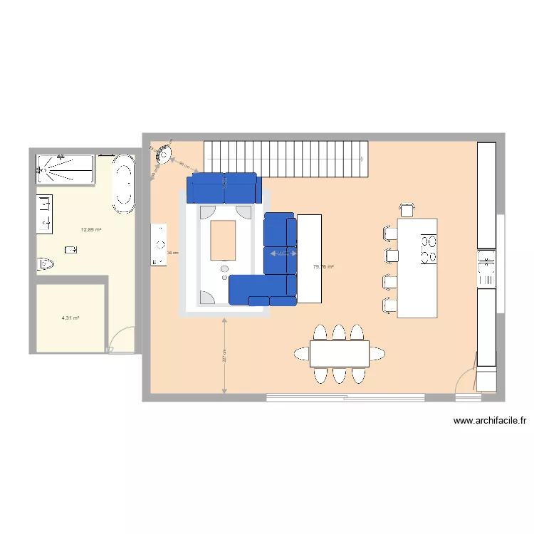 SDB toilette. Plan de SDB toilette. Plan de