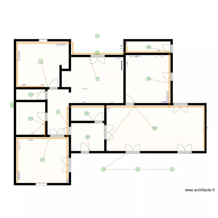 CORRE  GILLES. Plan de 