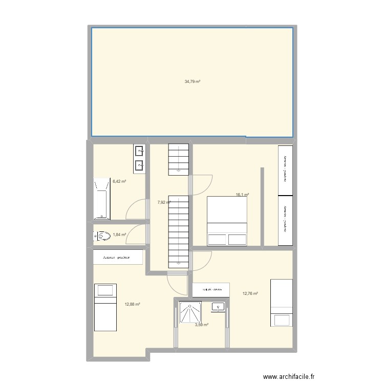BE-ETAGE_version2. Plan de 0 pièce et 0 m2