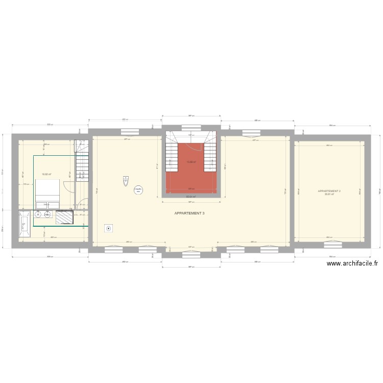 maison yvetot 1er etage ERDF nouveau. Plan de 0 pièce et 0 m2