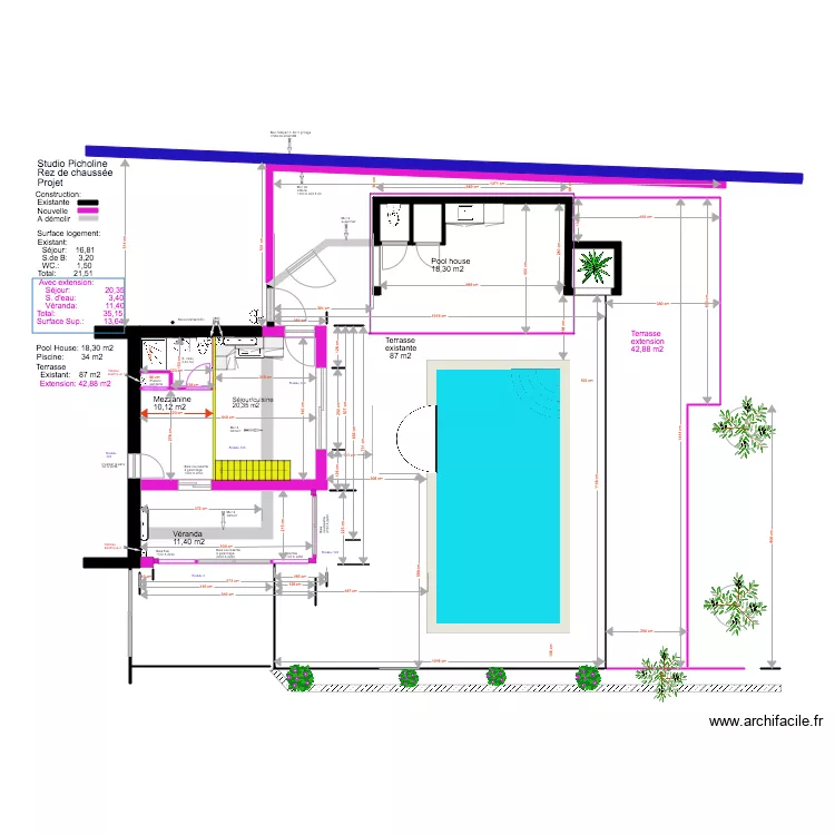 Studio Picholine Projet  04 18 STA R&eacute;alisation. Plan de 