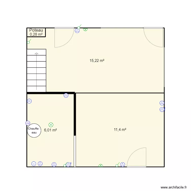 mezzanine bas. Plan de 